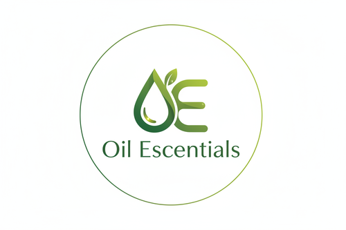 Produce a clean logo for me, green, with the letters “OE” for Oil Escentials. Mind the spelling.
